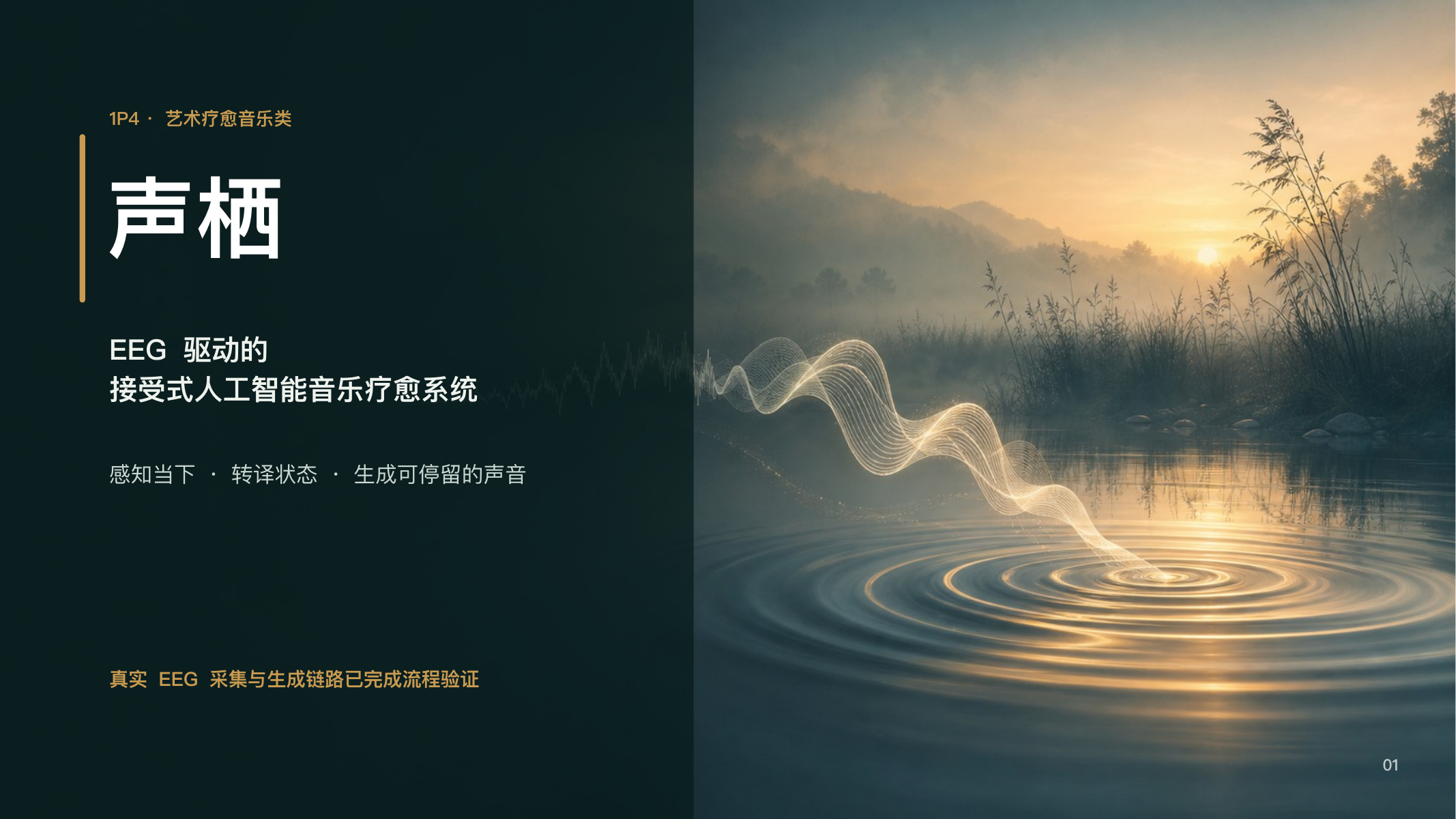 “声栖”项目宣讲 PPT 封面